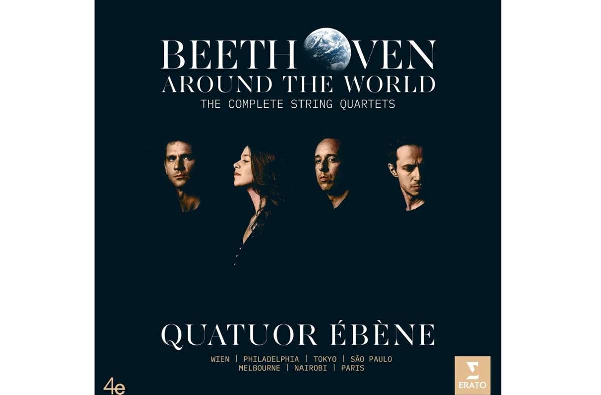 Beethoven around the World – Sämtliche Streichquartette. Quatuor Ébène. Erato Der komplexeste aller Quartettzyklen, gespielt vom lebendigsten und diskursfreudigsten aller Streichquartette: spannend bis zum letzten Ton. (ben)