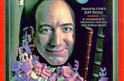 Im Jahr 1999 lächelt Jeff Bezos als „Person des Jahres“ wie ein Joker vom Titelbild des Nachrichtenmagazins „Time“. Nun stolpert er über seine Besessenheit. Foto: StZ