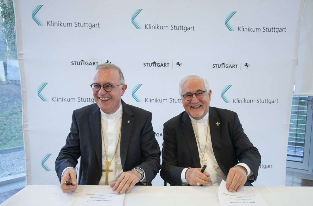 Die Bischöfe Gebhard Fürst und Frank-Ottfried July (v.l.) bei einem gemeinsamen Termin im Januar 2020.