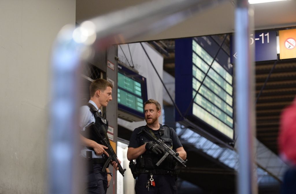 Die Polizei sicherte den Münchener Hauptbahnhof.