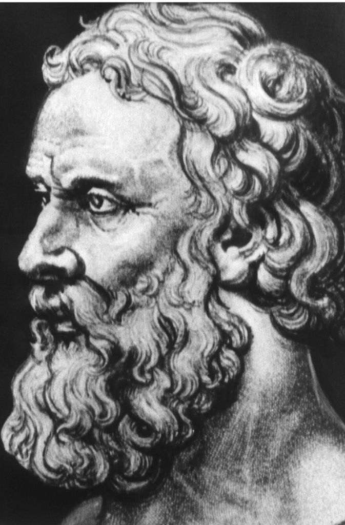Der griechische Philosoph Platon (427-348 v. Chr.) war der Erste, der sich systematisch mit der Frage nach der Abfolge und Veränderung von Ereignissen beschäftigte. Gemäß seinem Grundsatz, dass die Ideen das eigentliche Seiende sind, erklärt er, dass die Erscheinungen in Raum und Zeit nur Abbilder der unbewegten Ewigkeit seien.
