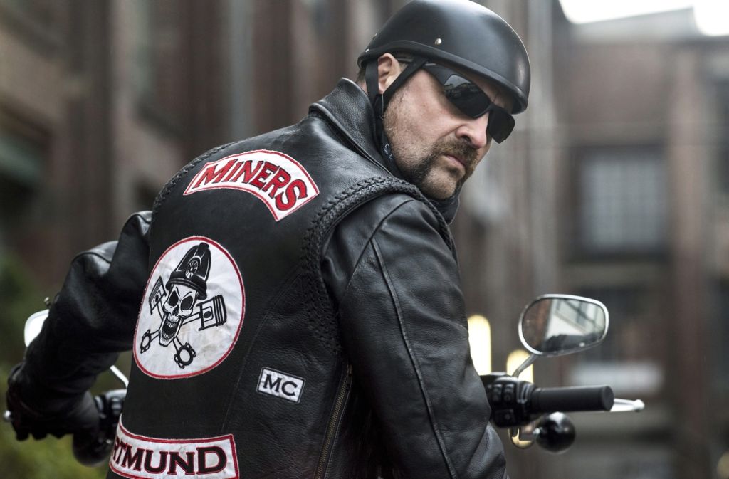 In voller Montur: Thomas Vollmer (Jürgen Maurer), Chef des berüchtigten „Miners“-Motorradclubs.