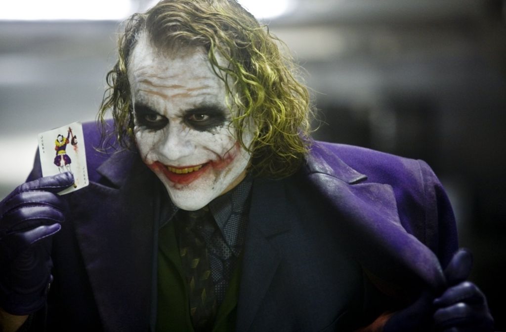 Der diabolische Bösewicht Joker (Heath Ledger) aus dem „Batman - The Dark Knight“ (2008).