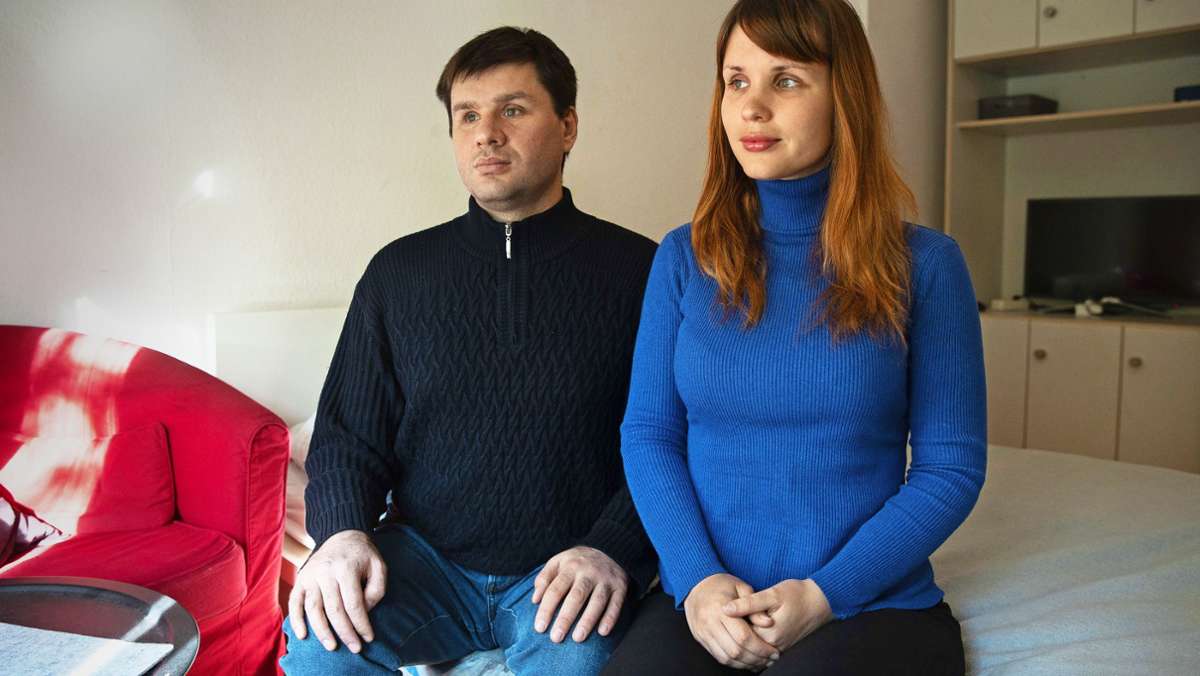 Von der Ukraine nach Stuttgart: Wie ein blindes Paar dem Krieg entkam