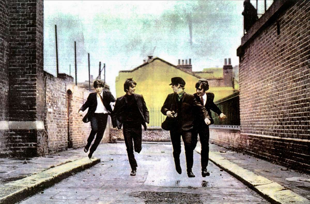 1964: Die Beatles in dem Film „A Hard Day’s Night“