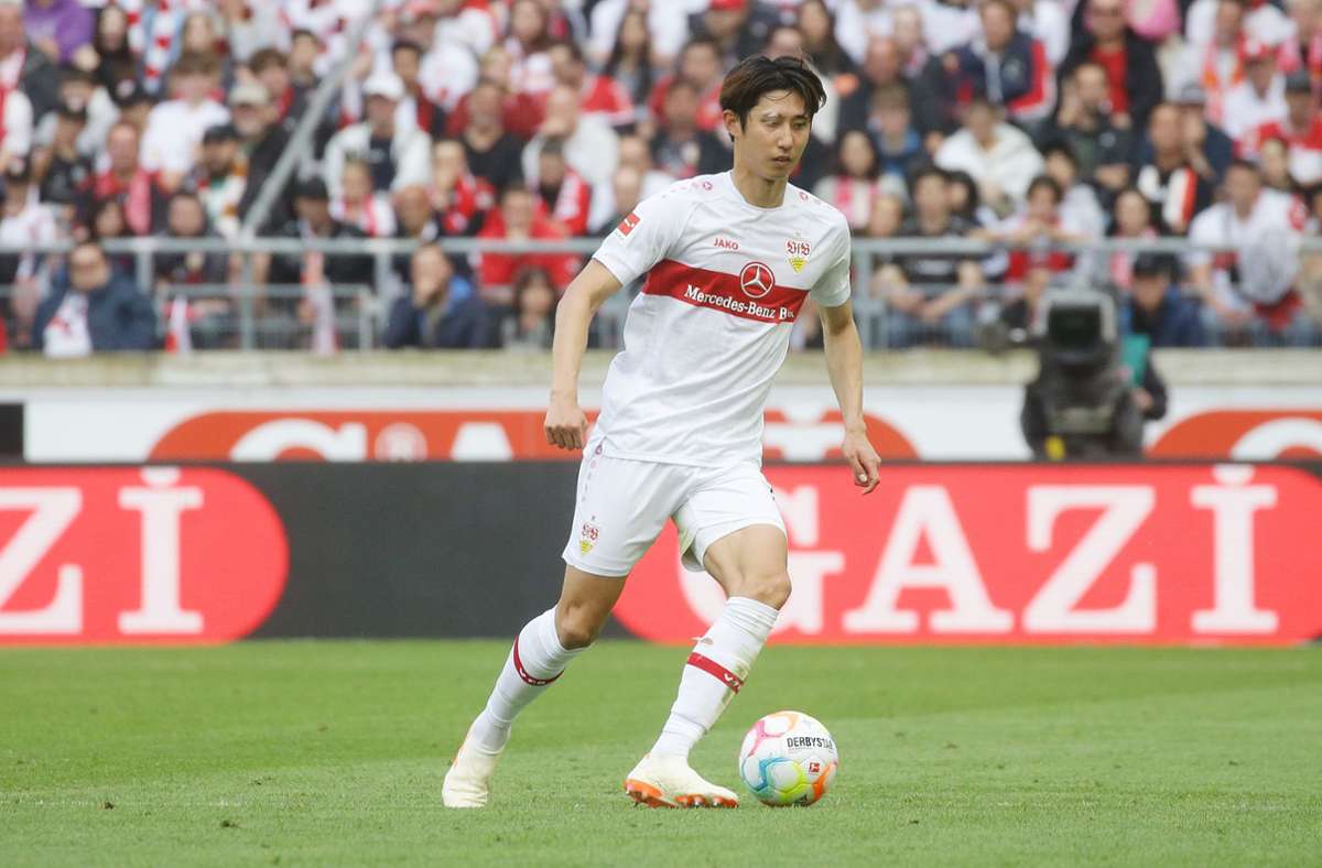 Hiroki Ito spielt wieder den linken Part in der Dreier-Abwehrkette des VfB.