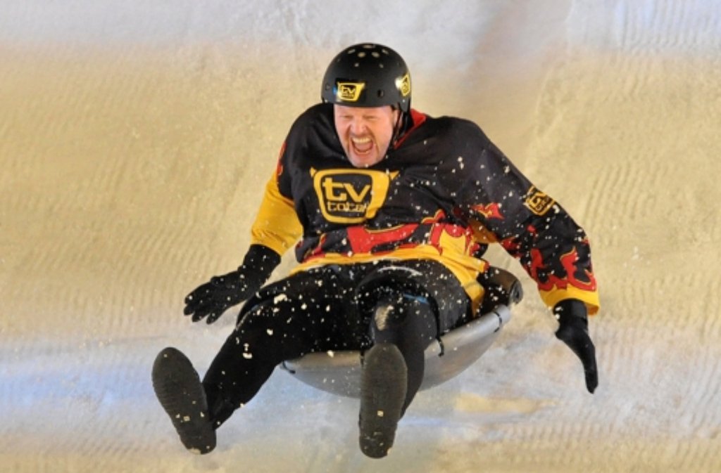 Vom Wasser in den Schnee: Raab fährt 2010 in Oberhof beim Qualifying der Wok-WM eine Schanze hinunter.