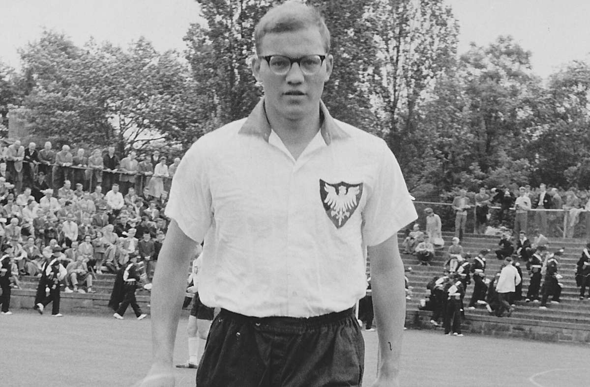 Utz Aichinger vor 61 Jahren als frisch gebackener Nationalspieler. Foto: privat