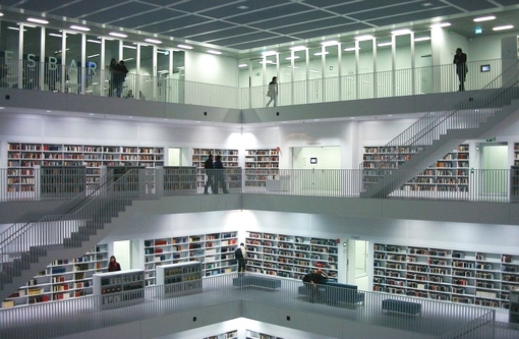 Die Stuttgarter Stadtbibliothek im Europaviertel.