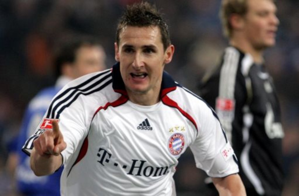 Platz 9: Miroslav Klose, der im Jahr 2007 für 15 Millionen Euro von Werder Bremen zum FC Bayern München wechselte.