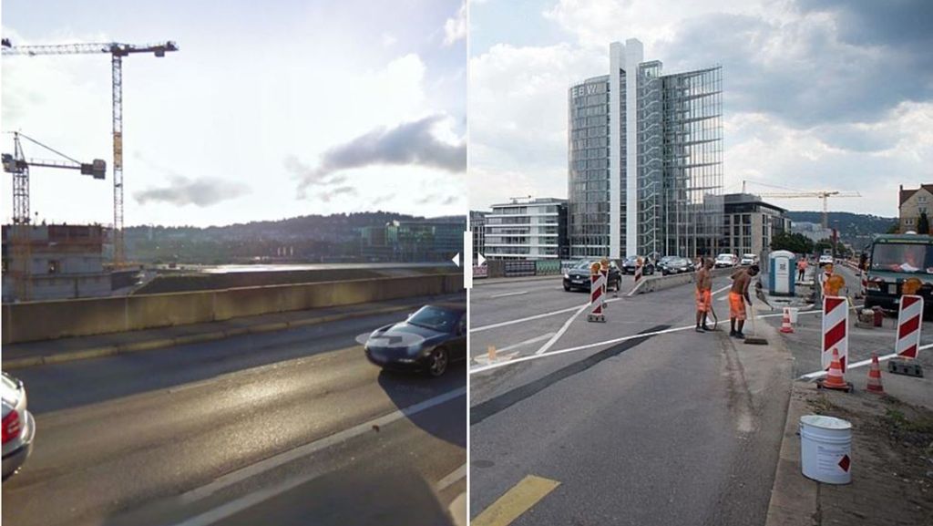  In Stuttgart hat sich in den vergangenen Jahren einiges verändert. Wir haben einige Orte fotografiert und mit den „Google Street View“-Aufnahmen von August 2008 verglichen. Manche Ecken sind kaum wieder zu erkennen. 