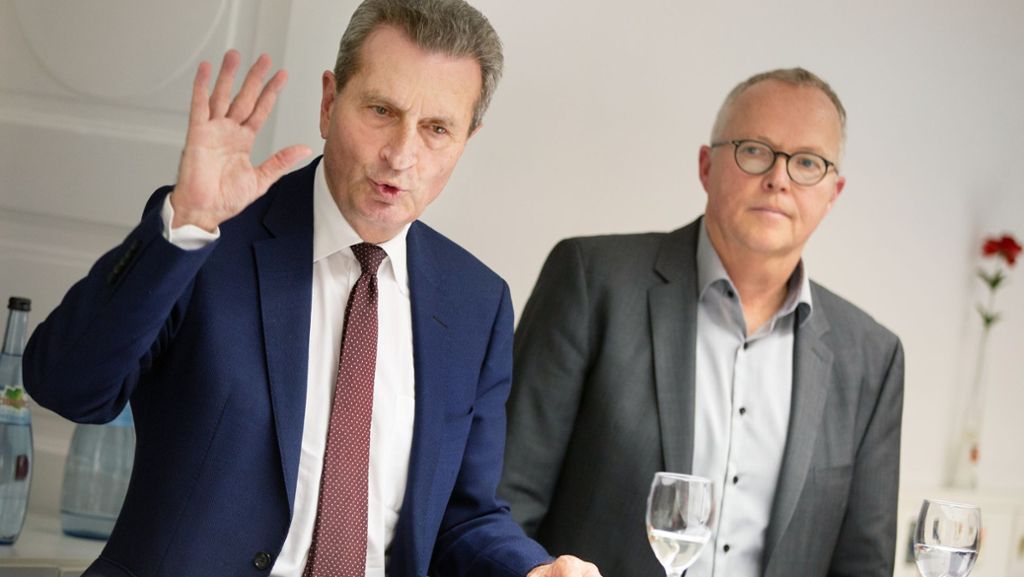 CDU-Parteivorsitz und Kanzlerkandidatur: Günther  Oettinger fordert rasche Entscheidung
