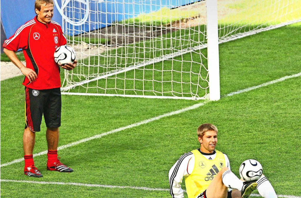 Lang ist es her: Jürgen Klinsmann (li.) und Thomas Hitzlsperger im Vorfeld der WM 2006