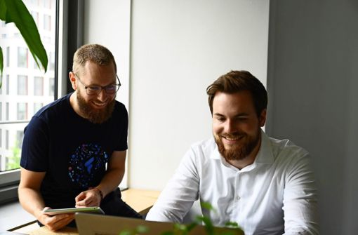 Benedikt Ilg (links) und Giacomo Kenner haben die Flip GmbH 2018 gegründet. Foto: Flip