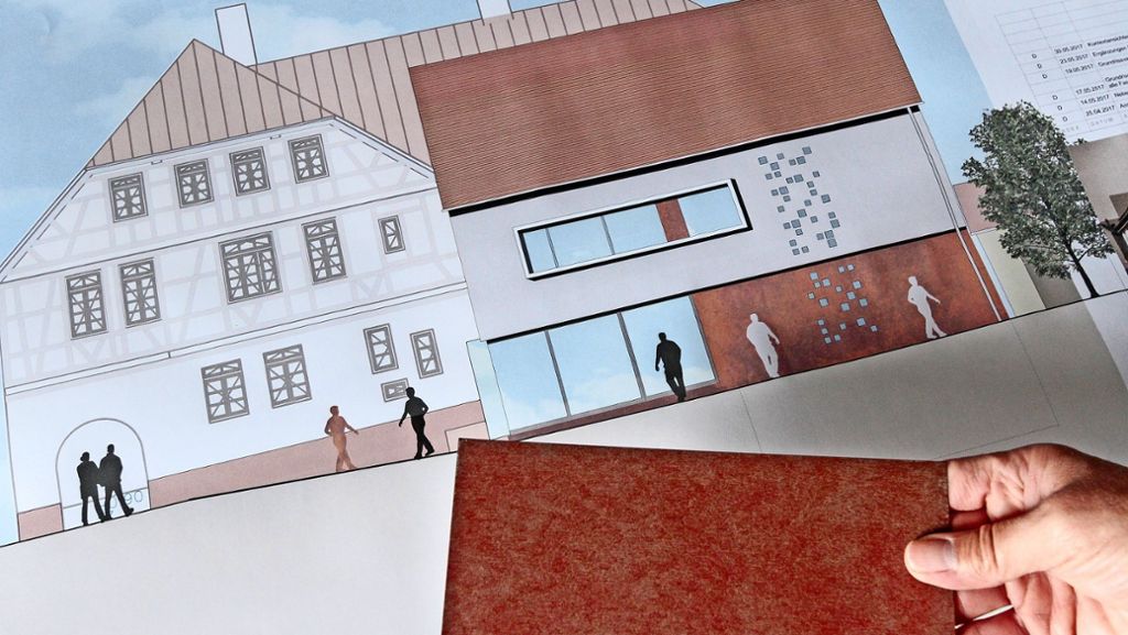 Neubau in Gerlingen: Rostendes Metall  und  Glas an neuem Museumshaus
