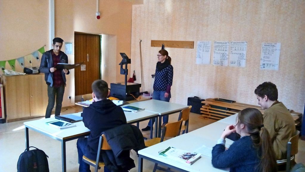 Vorbereitungsklasse in Stuttgart-Plieningen: Junge Flüchtlinge boxen sich am Gymnasium durch