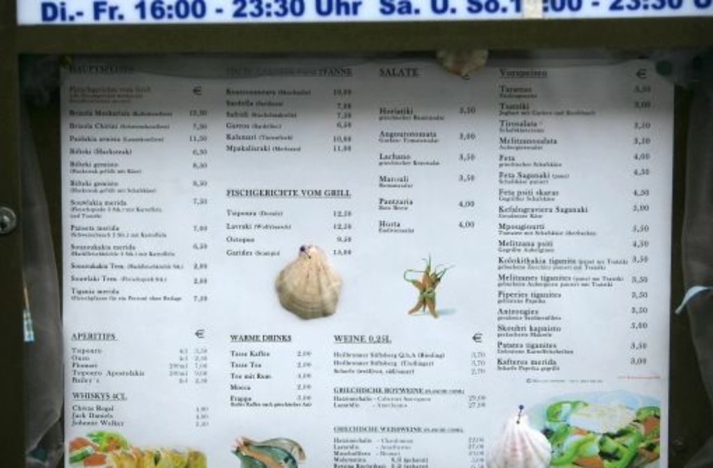 Griechisches Restaurant in Bad Cannstatt.