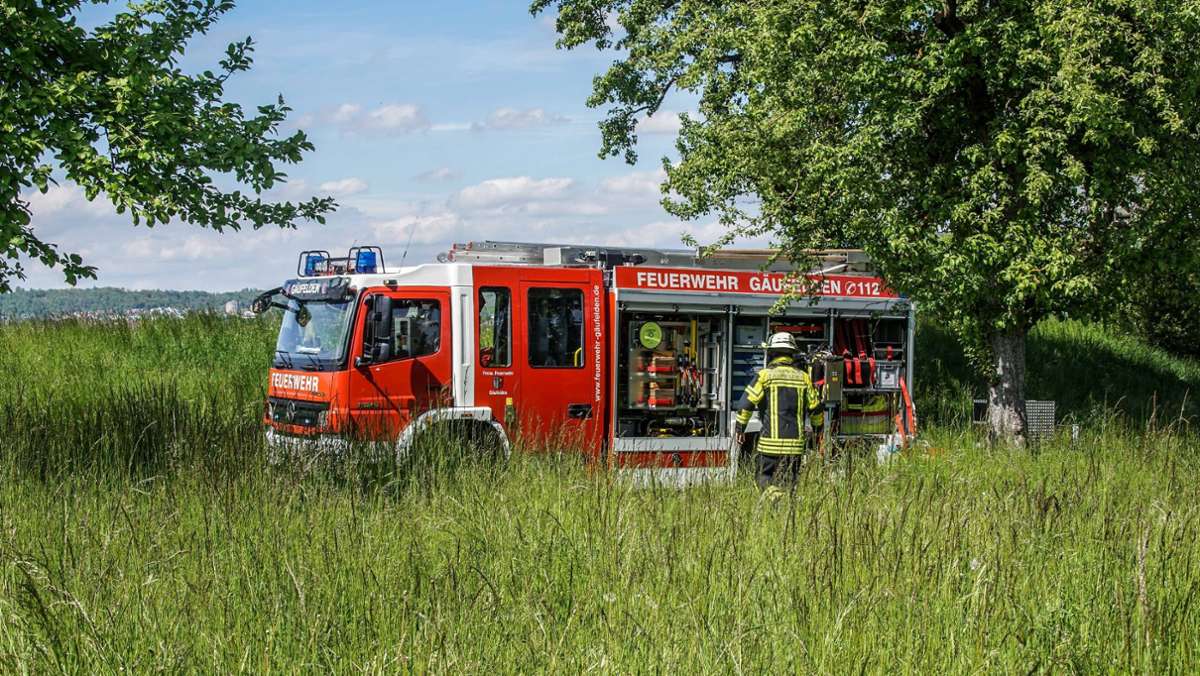 Feuerwehreinsatz in Gäufelden-Tailfingen: Häckselgut entzündet sich