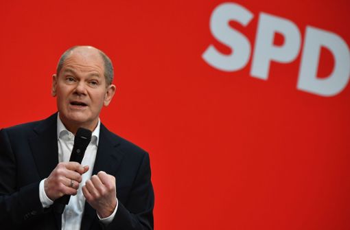 SPD-Kanzlerkandidat Olaf Scholz sieht in den Ergebnissen der Landtagswahlen ein Signal für den Bund. Foto: AFP/Tobias Schwarz