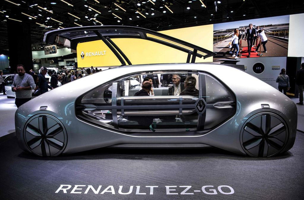 Einen Blick in die Zukunft des Automobils gewährt diese Studie des „Ez-Go“ von Renault.
