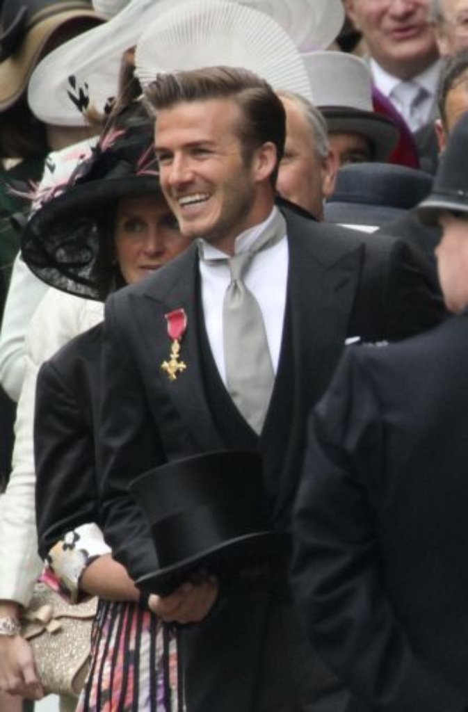 Freut sich nach dem Ja-Wort mit Catherine und William: David Beckham.