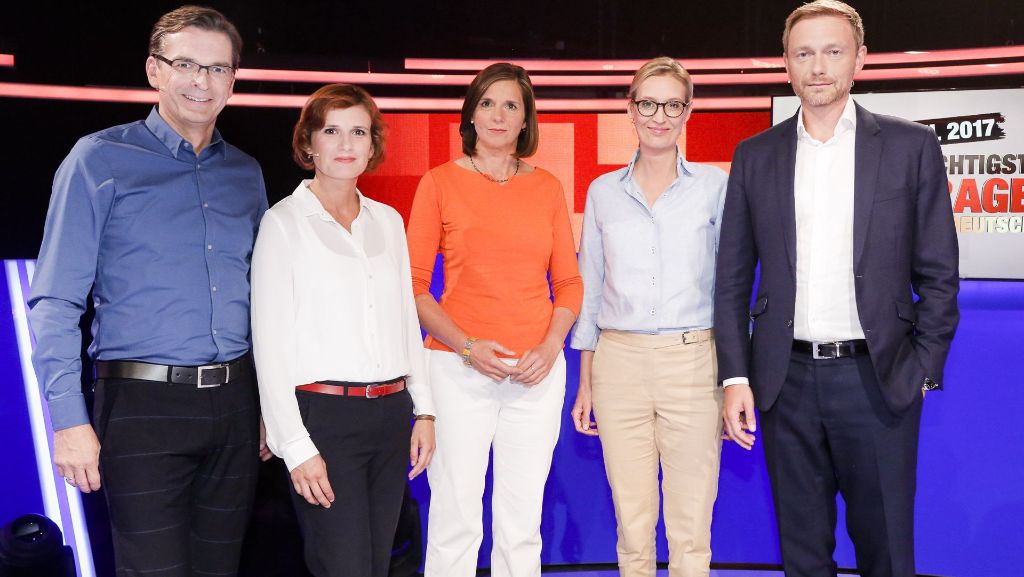 Diskussion zur Bundestagswahl: Lindner und Weidel gewinnen TV-Debatte