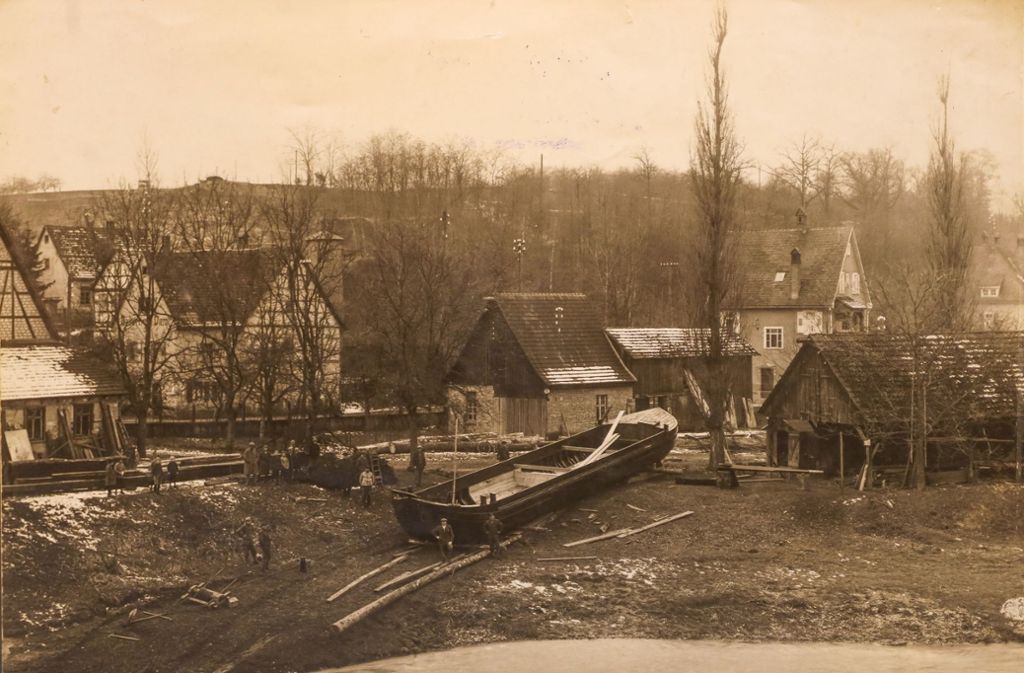 Historisches Foto vom Seibert’schen Werftgelände.