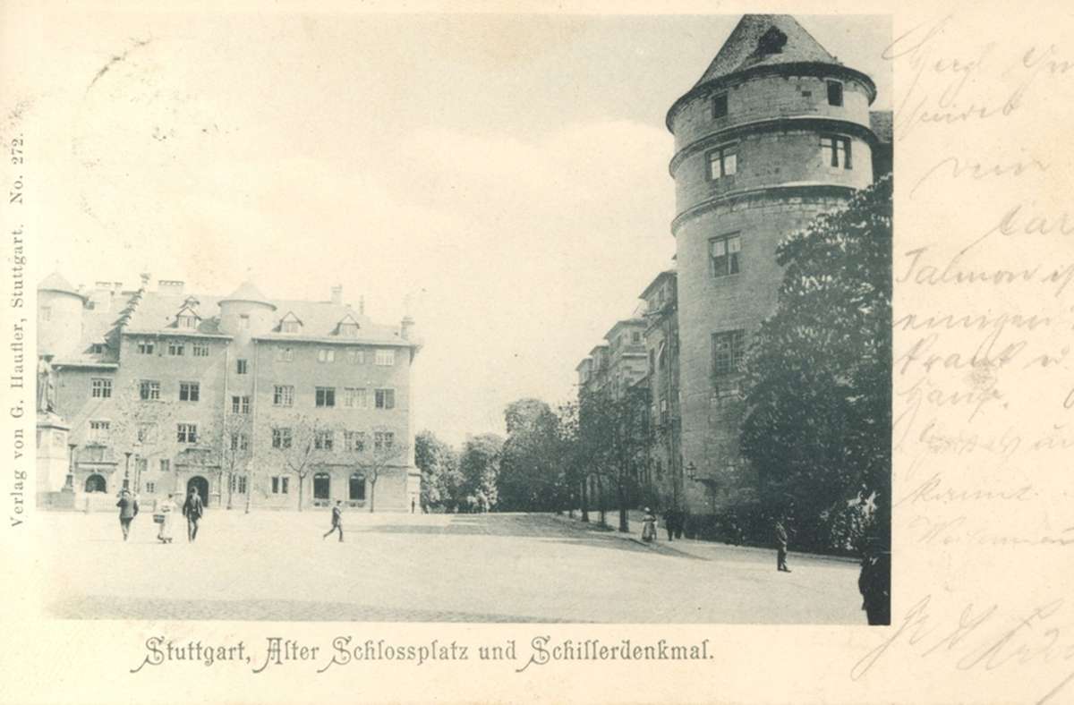 Auf alten Postkarten wurde der Platz noch als „Alter Schlossplatz“ bezeichnet.