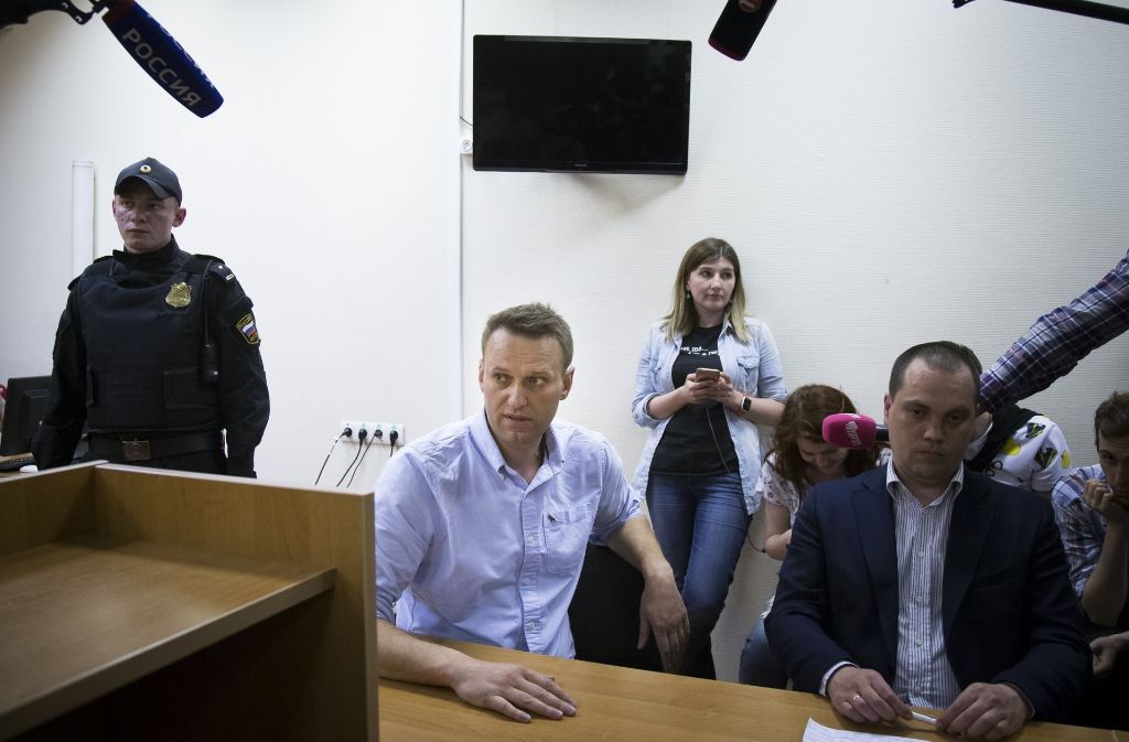 Der Regimekritiker Alexej Nawalny wird in Moskau zu 30 Tagen Arrest verurteilt. Foto: AP
