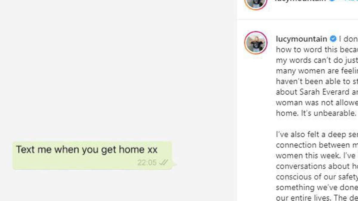 Lucy Mountain auf Instagram: „Text me when you get home“ – warum eine Whatsapp-Nachricht Millionen bewegt