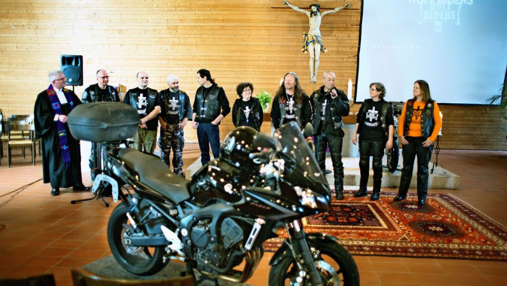 Holy-Riders-Gottesdienst in Jebenhausen: Die christliche Botschaft martialisch verpackt