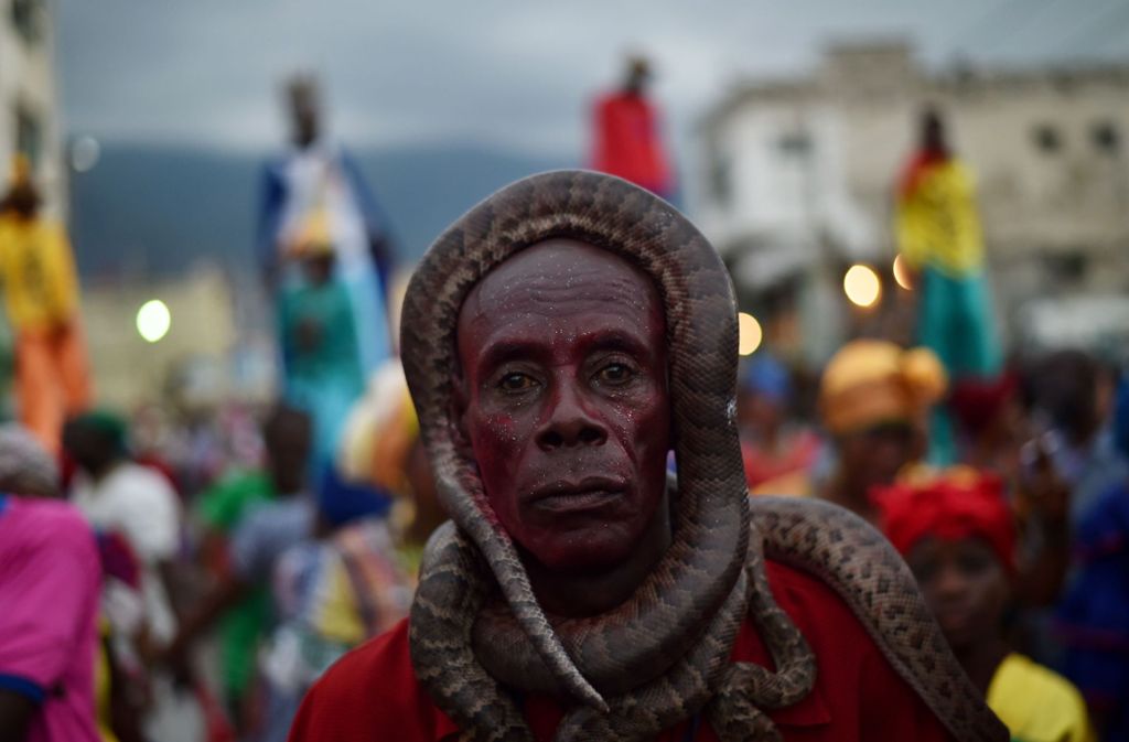 Der Voodoo-Kult auf Haiti ist auch beim Karneval allgegenwärtig.