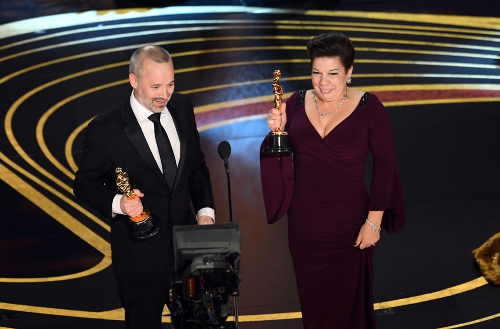 John Warhurst und Nina Hartstone bei den Oscars