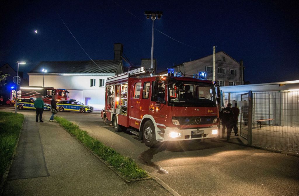 Am frühen Sonntagmorgen war die Feuerwehr bei einer Asylunterkunft in Waiblingen im Einsatz.