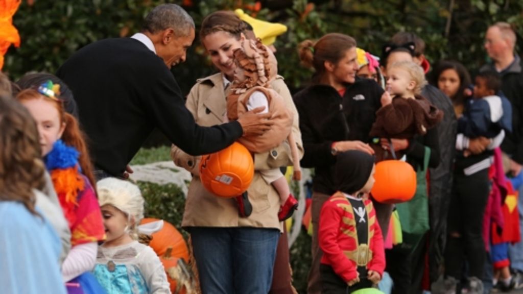 Halloween vor dem Weißen Haus: Obamas beglücken Hunderte Kinder