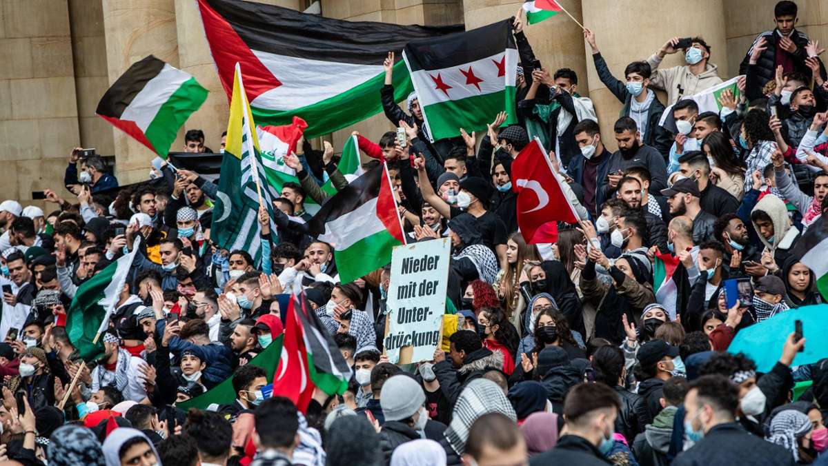Baden-Württemberg: Polizei zählte rund 10.000 Menschen bei Nahost-Protesten