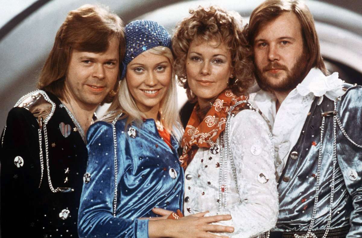ABBA 1975: Björn Ulvaeus, Agnetha Fältskog, Anni-Frid Lyngstad, Benny Andersson (von links)
