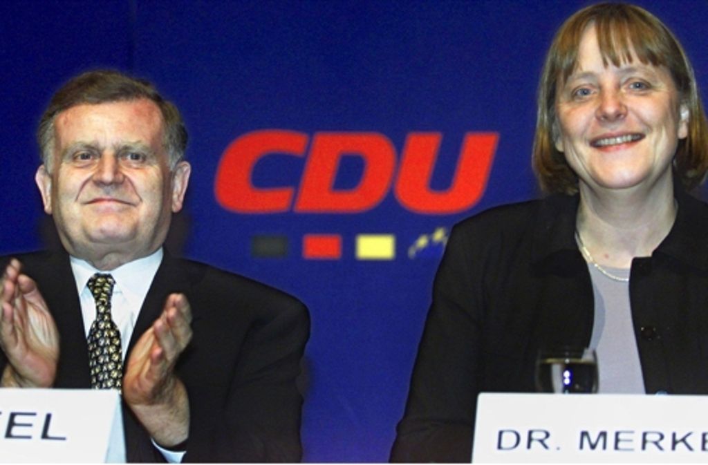 Eine seiner Unterstützerinnen: Angela Merkel, damals Bundesvorsitzende der CDU.