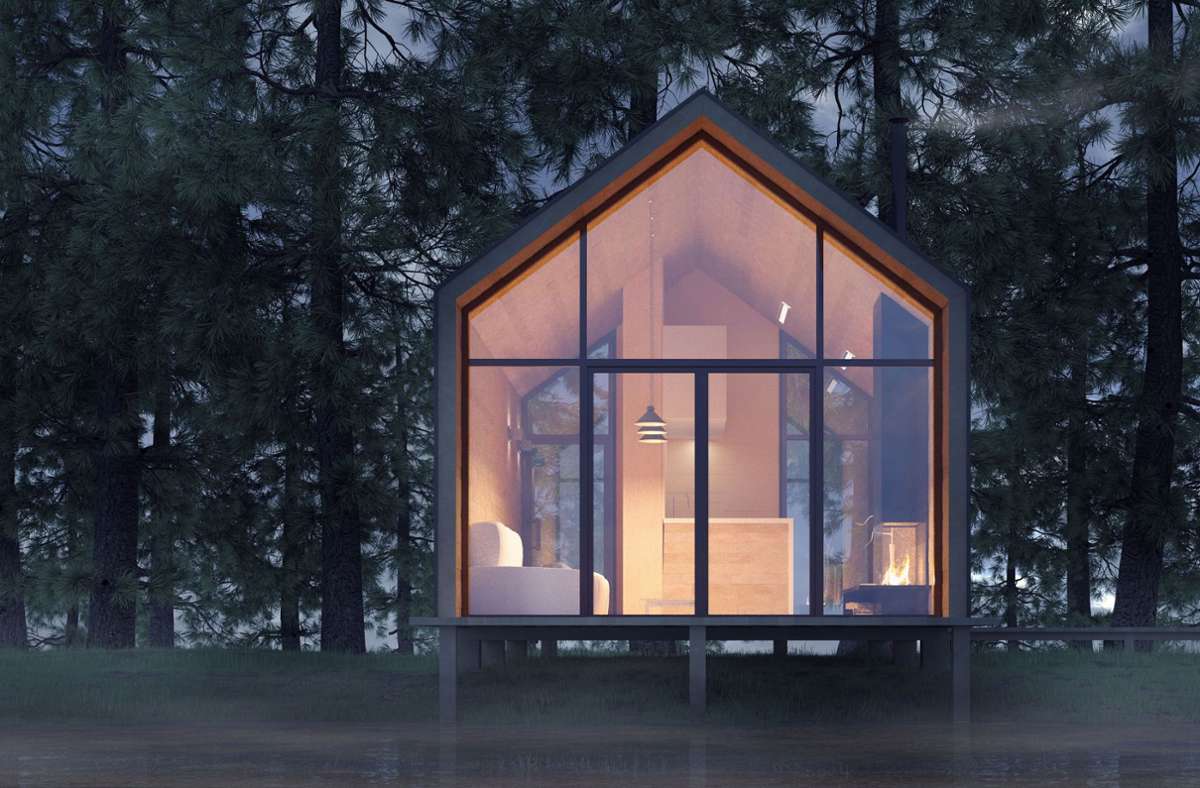 Das ist die romantische Vorstellung: ein stilvolles Tiny House irgendwo einsam in der Natur.