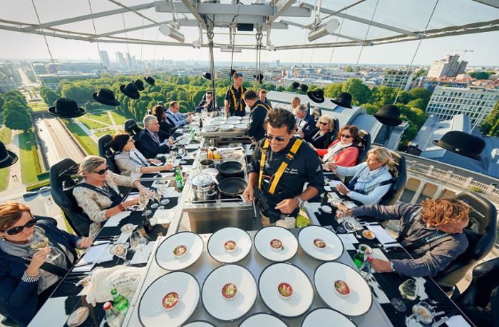 Eventreihe  feiert am Killesberg Premiere: Dinner in the Sky kommt erstmals nach Stuttgart