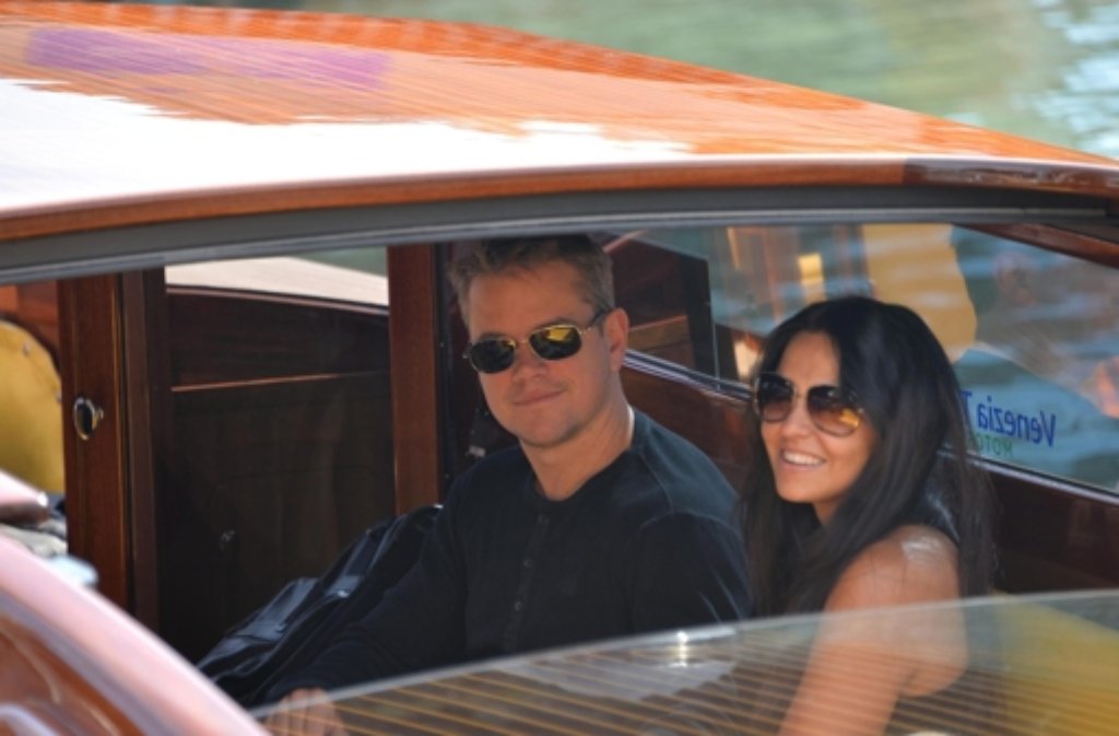 Schauspieler Matt Damon und seine Frau Luciana Barroso