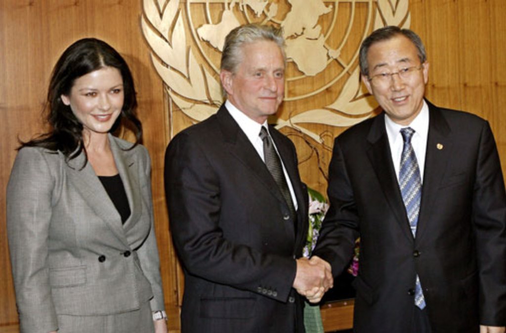 Seit Jahren ist Michael Douglas als UN-Friedensbotschafter in der Welt unterwegs und macht sich für die atomare Abrüstung stark.