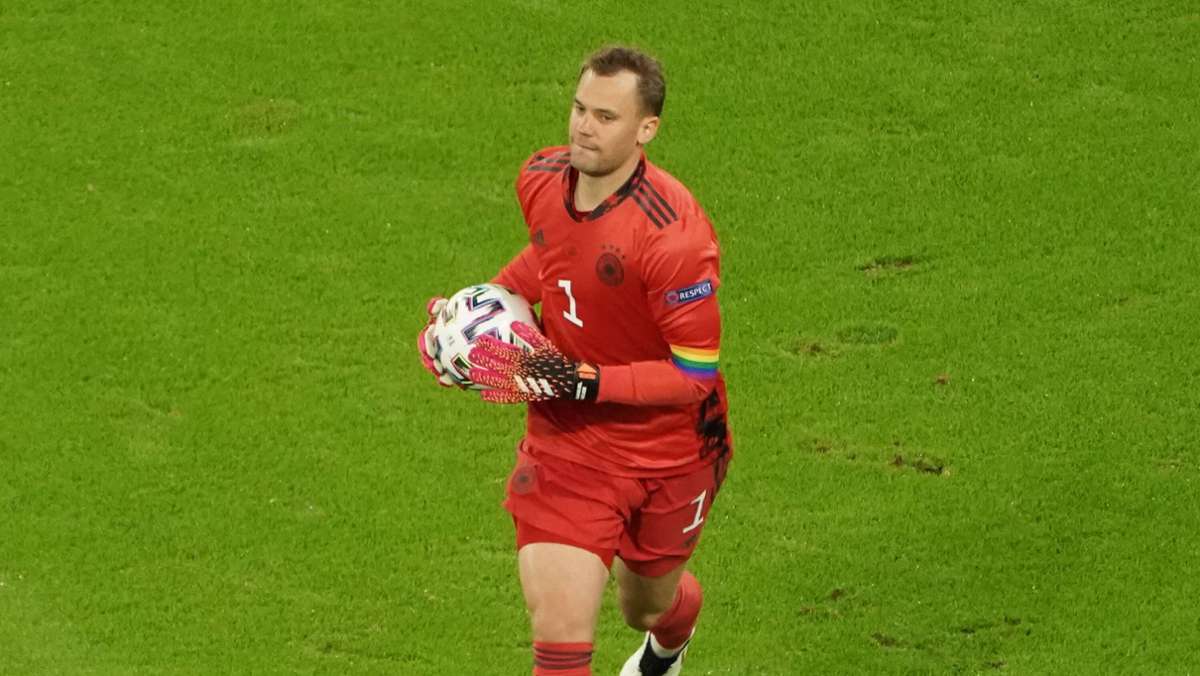England gegen Deutschland bei der EM 2021: Englands Kapitän Kane trägt wie Neuer die Regenbogen-Binde