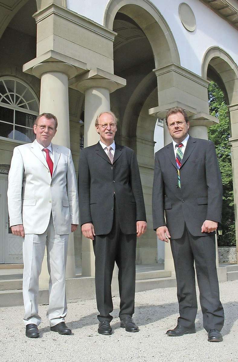 Die drei Brüder im Jahr 2008. Harry Schlichtenmaier (links) ist 2016 gestorben
