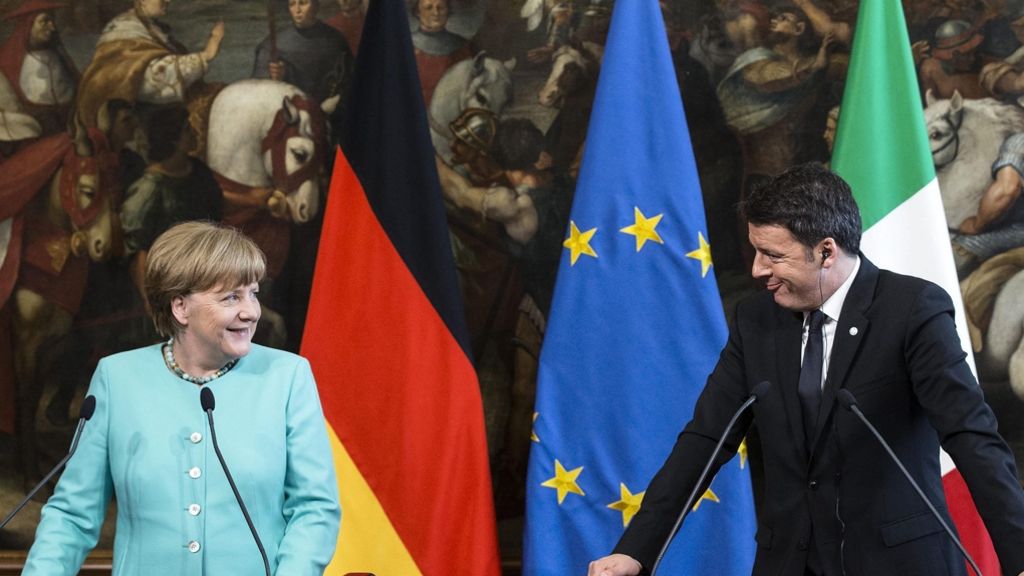 Flüchtlingskrise: Merkel und Renzi sind sich einig