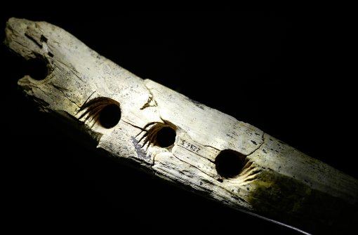 Mit diesem Werkzeug aus Mammutelfenbein stellten die frühen Bewohner der Schwäbischen Alb Schnüre und Seile her. Foto: Universität Tübingen