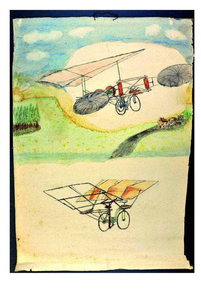 Wirklich abgehoben ist der Flugradbauer mit seinen Erfindungen nie. Ihm lag es am Herzen, immer wieder neue Konstruktionsideen aufs Papier zu bringen.
