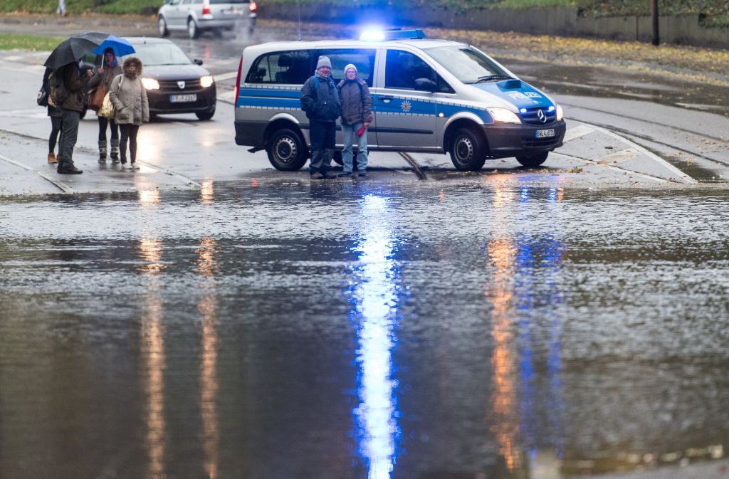 Hochwasser in Freiburg nach dem Unwetter am Sonntag.
