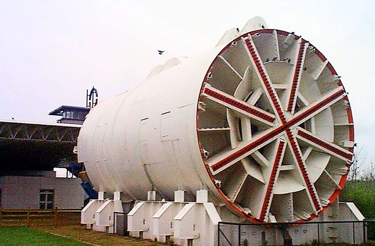 Eine der eingesetzten Tunnelbohrmaschinen