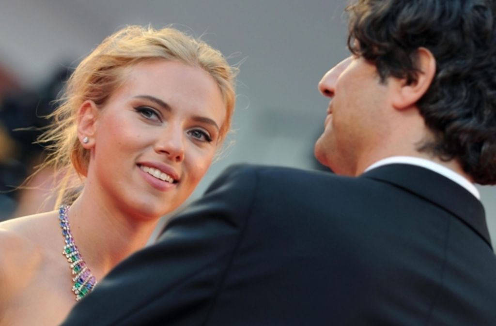 Scarlett Johansson mit dem englischen Regisseur Jonathan Glazer.